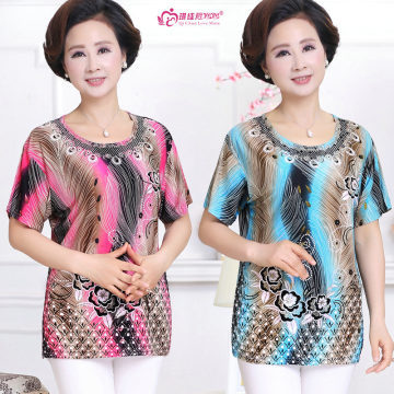 【無2018春夏女裝t恤新款大碼中老年女裝短款印花t恤地?cái)傌浽磁l(fā)08】深圳市寶安區(qū)石巖藍(lán)灣嘉繡服裝批發(fā)商行 - 產(chǎn)品庫